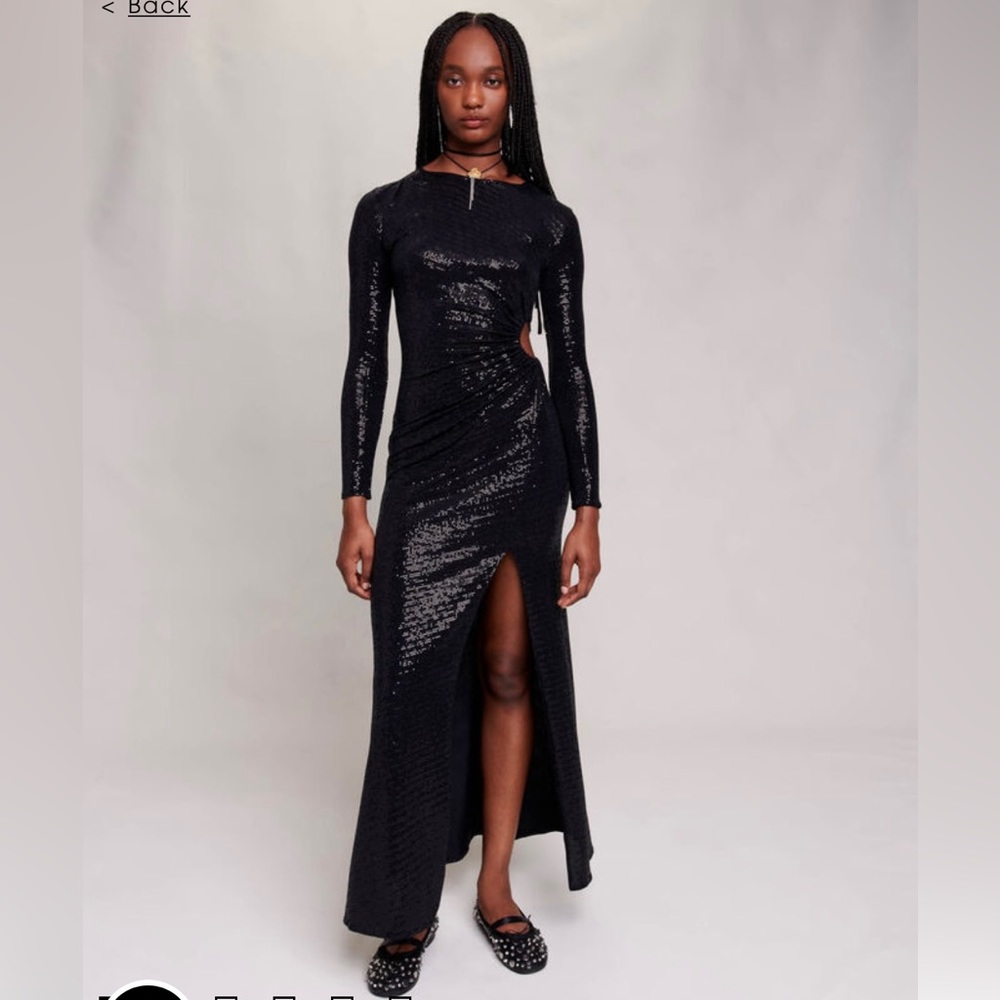 Gorgeous Maje Black Sequin Dress